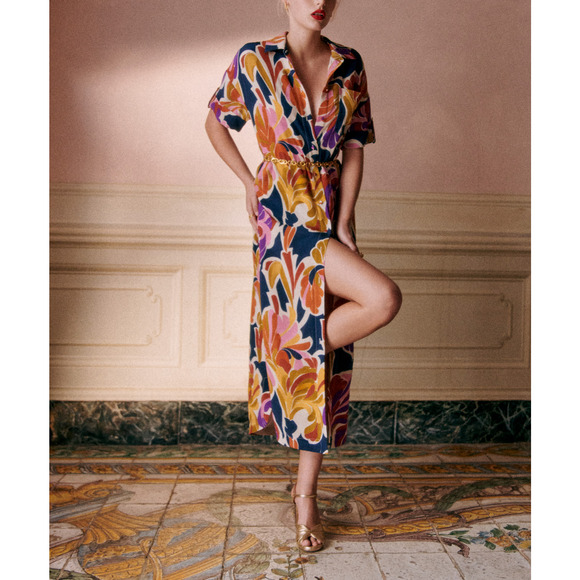 Sezane Dresses & Skirts - BOGO Sezane Floral Print Midi Dress